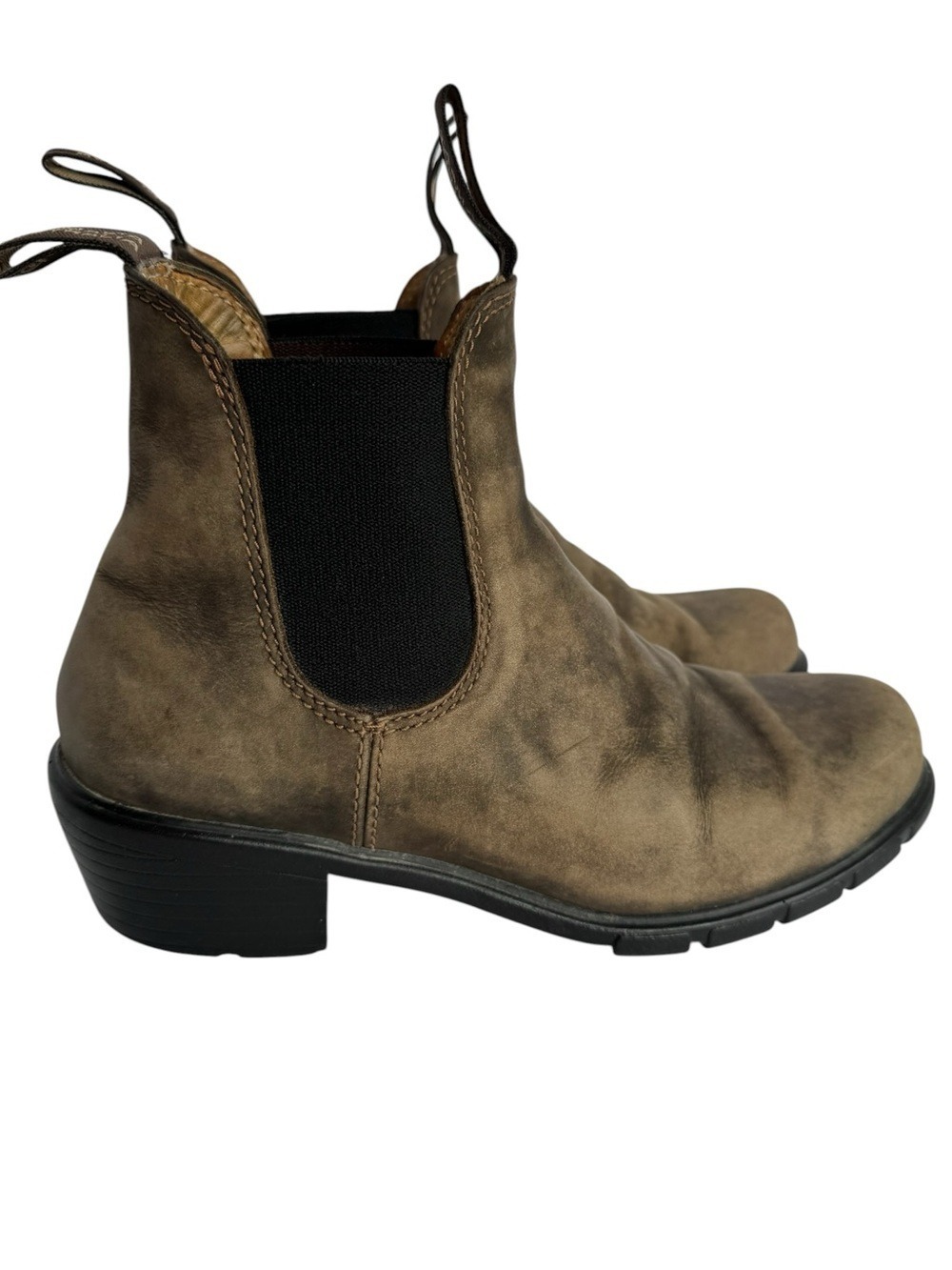 Blundstone Heeled Rustic Brown Chelsea Boots Womens US 7.5 Series 1677 Ankle